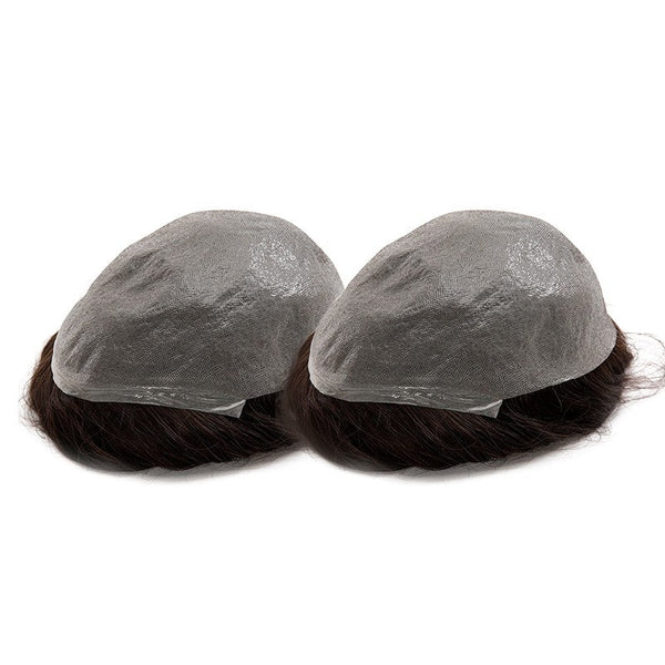 2-Piece Bundle of  of Upgrade Mirage | Toupee for Men | 0.04-0.06mm Full Super Thin Skin Base | Celebrities Choice