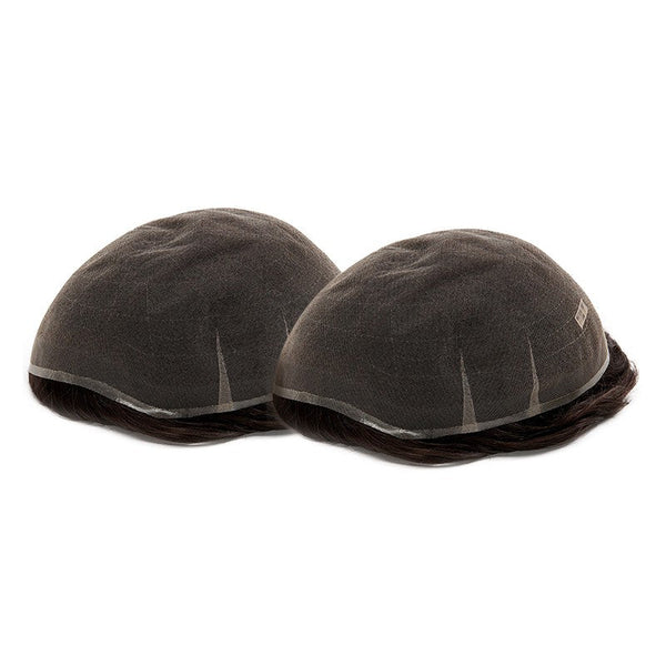 2-Piece Bundle of Helios | Hair System for Bald Men | Full Swiss Lace Base | Best for Active Lifestyle