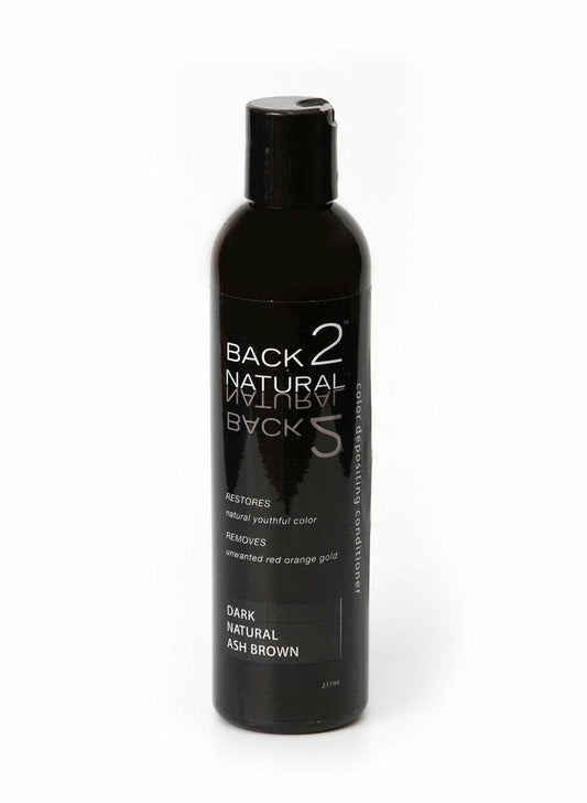 Back2Natural Dark Ash Brown Color Depositing Conditioner | Reduces Red in Dark Brown Hair and Restores Natural Tone