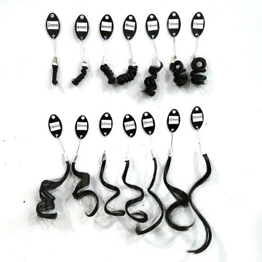 Curl and Wave Chart for Non-Surgical Men's Hair Replacement Systems